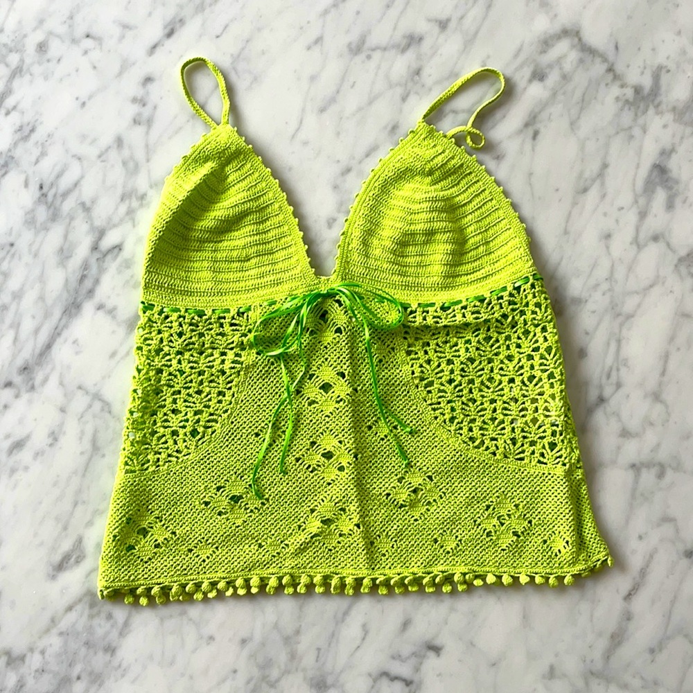 Escada Crochet Cami & Sweater Set